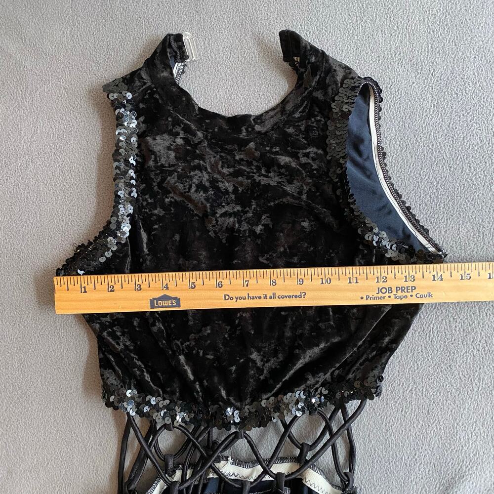Curtain Call Costumes Velvet Romper Dance Womens Large Black - Picture 11 of 16
